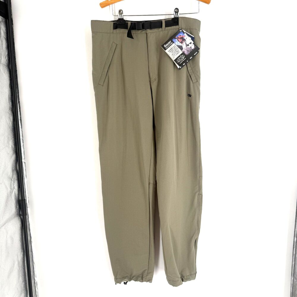 Outdoor Research Pants Hiking Camp Stretch Gorpcore Tan Side Zip Mens Size XL